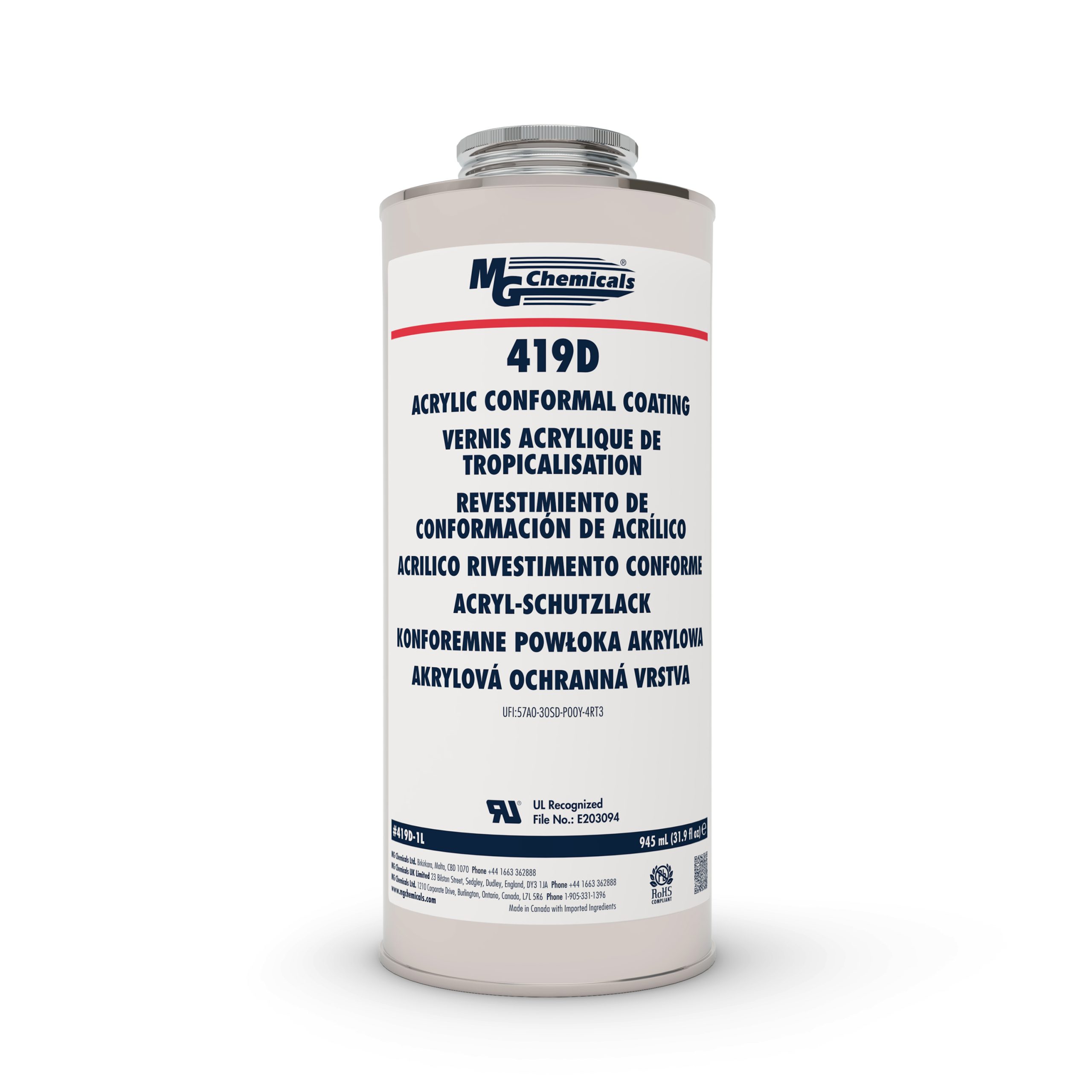 PREMIUM CONFORMAL COATING - ACRYLIC 419D-1L