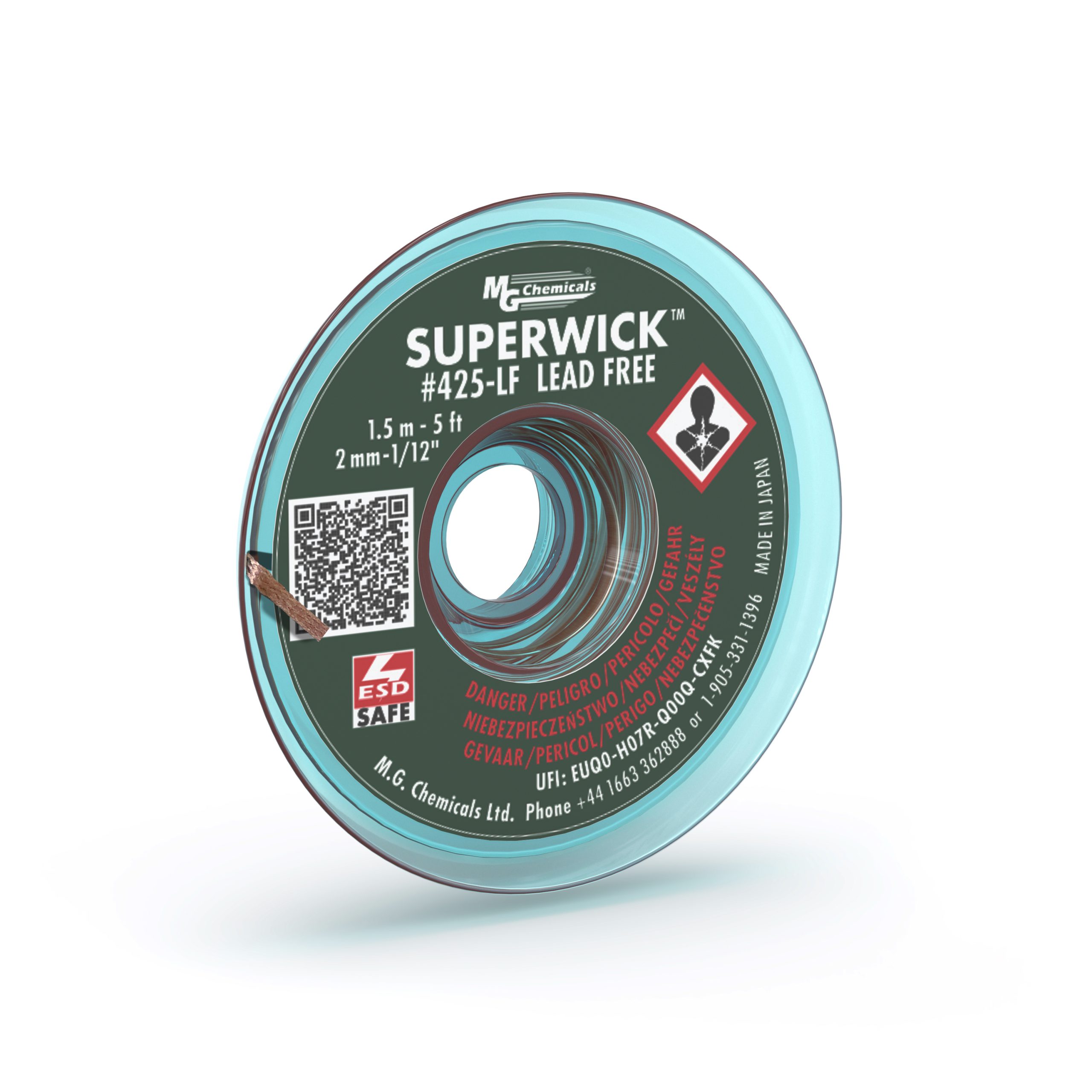 SUPERWICK #3 425-LF GREEN For LEAD FREE Applications - 1.90mm Wide