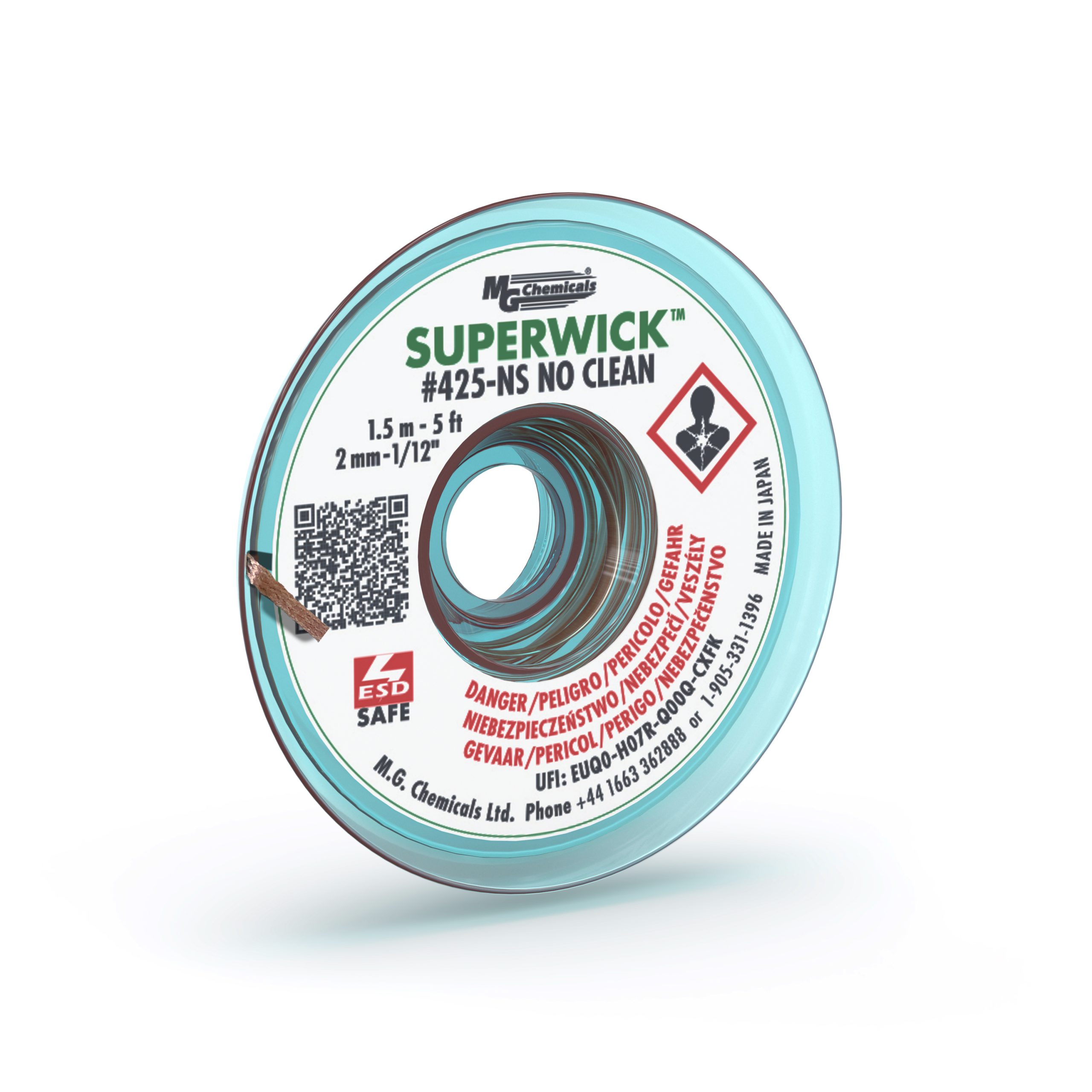NO CLEAN SUPER WICK 425-NS - 1.5M (5') GREEN 1.90mm Width