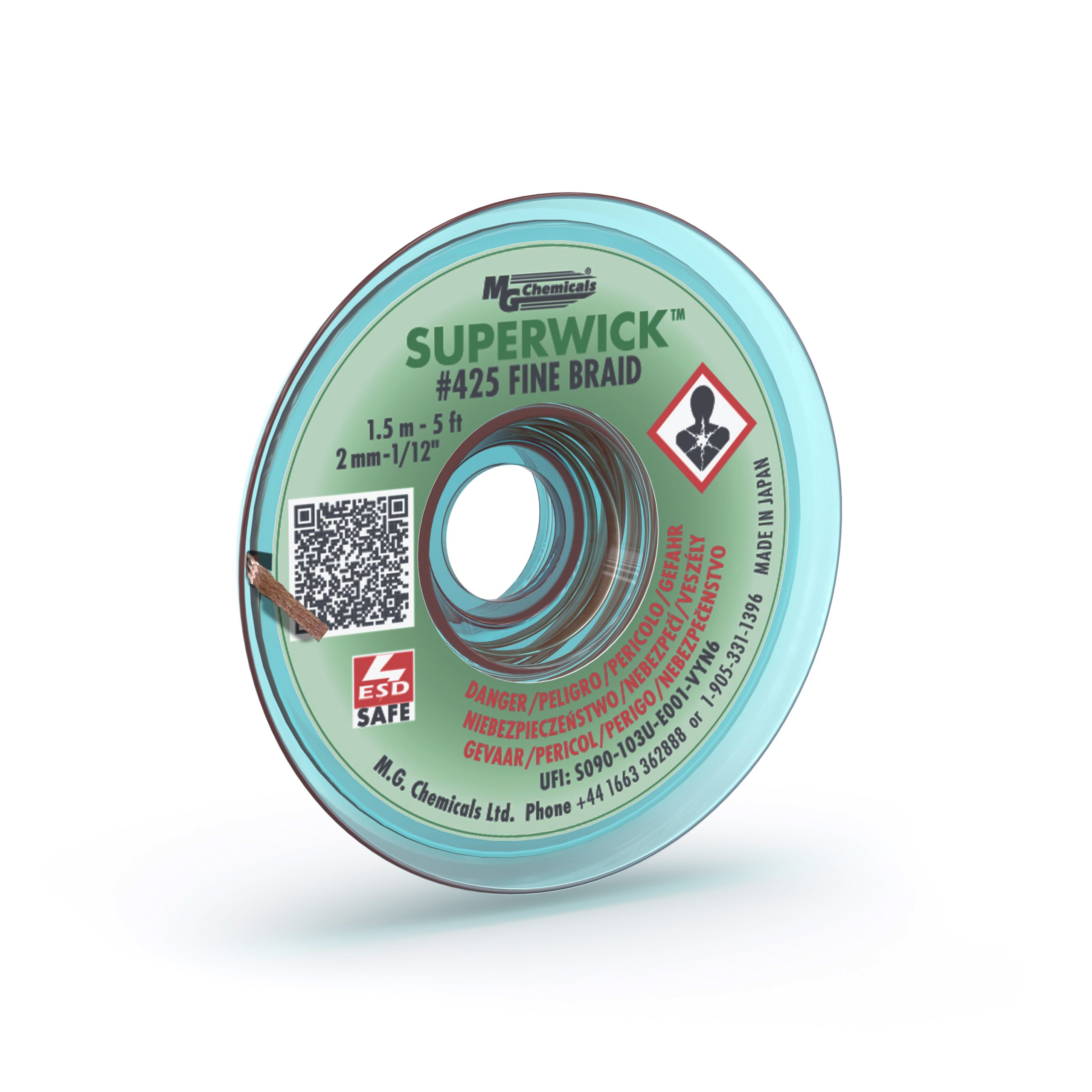 MG Chemicals Super Wick Green Solder Desolder Braid 1.5M Static Free #425