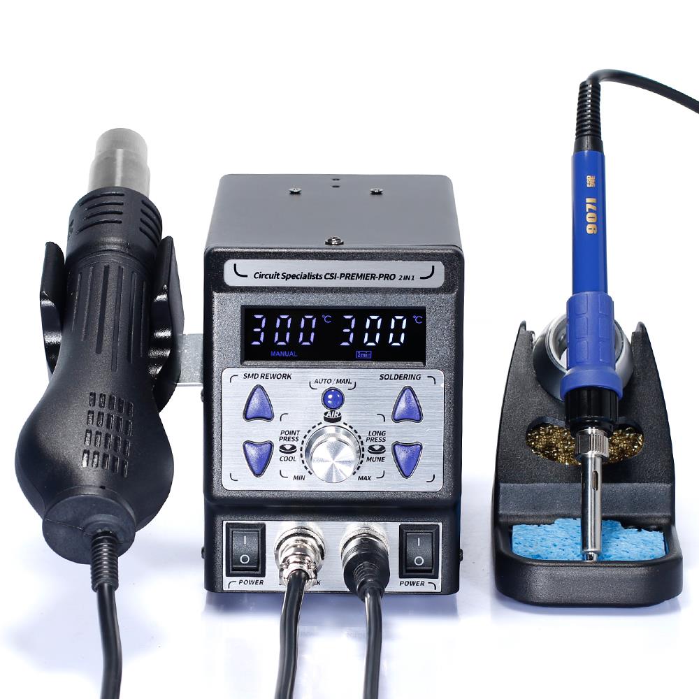 CSI Premier-Pro Desoldering & Hot Air Rework Station with 60W Soldering Iron - Image 3