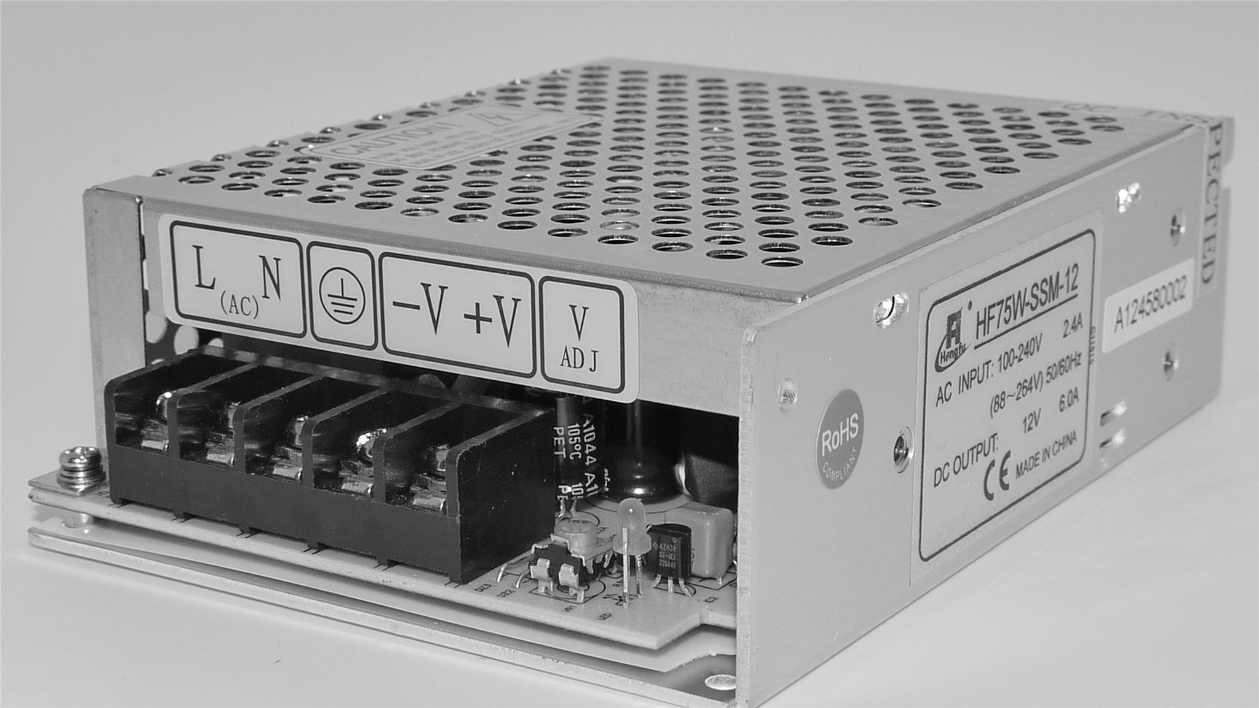 12 volt enclosed switching MINI DC power supply 12V 6A 75W - Image 3