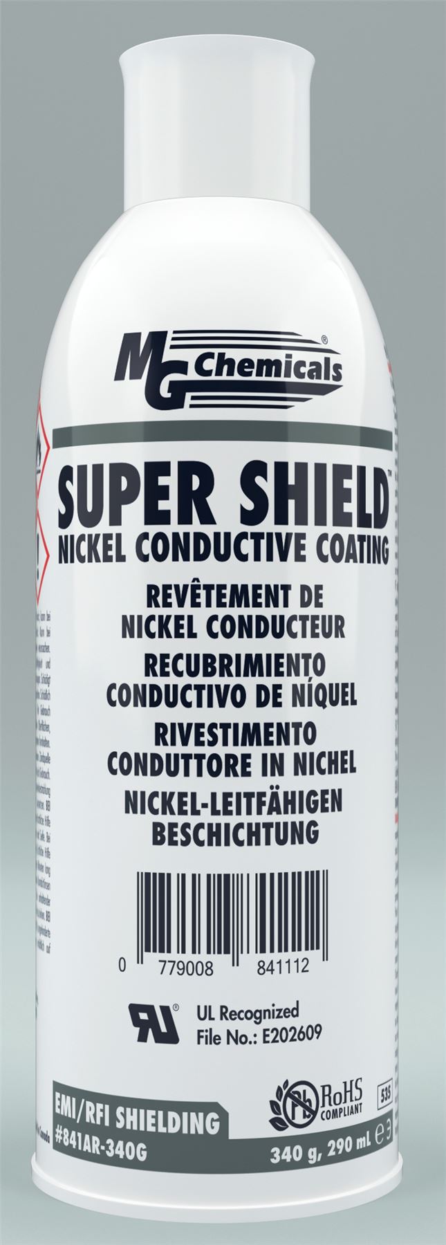 MG Chemicals SUPER SHIELD Nickel Conductive Coating Aerosol Spray 841AR-340G - Image 3
